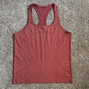 Lululemon Rust Red Racerback Tank Top - Swiftly - Hip Length - Size 12
